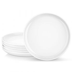 MALACASA REGULAR Assiettes Plates Rondes en Porcelaine, Grandes Assiettes Blanches 26,7 cm pour P&acirc;tes D&icirc;ner et Bifteck, Lot de 6 Assiettes Service de Table, Passe au Micro ondes et au Lave-vaisselle (MALACASA Elegant Tableware Store, neuf)
