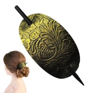 Pinces À Cheveux Épingle À Cheveux | Barrette À Cheveux En Cuir Artificiel Avec Bâton | Pinces À Cheveux En Similicuir Pince À Cheveux En Bâton | Bâton À Cheveux Queue De Cheval Pour Femmes Filles (wulea, neuf)
