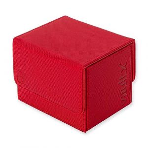 Vault X Boîte Deck Box à Chargement Latéral pour Cartes à Collectionner, 100+ Cartes Protégées, Matériau Exo-Tec, Boîte de Rangement, Couvercle Magnétique, pour le MTG Commander, TCG (Rouge) (Vault X, neuf)