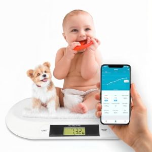 Silvergear Pèse-bébé intelligent avec Bluetooth | Pèse-bébé numérique avec application pour nouveau-nés, enfants, animaux de compagnie | Mesure précise jusqu'à 20 kg | Application Smart Life | 54,5 × (KarstenInternational, neuf)