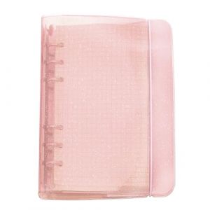 A6 / A5 6 trous coloré PP couverture anneau rond vue classeur dossier pour feuilles mobiles protecteurs/recharge de cahier/bricolage Scrapbooking(Cameo Pink, A5 Mini Set) (SHSQDZ, neuf)