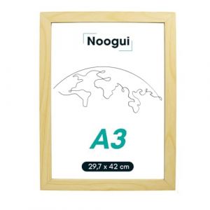 NOOGUI Cadre A3 Bois | Avec Plexiglas Antireflet | Format A3 pour Photos Diplômes Posters ou Décoration Murale | Vertical et horizontal | 30x42 Cm (DANOVA PRODUCTS, neuf)