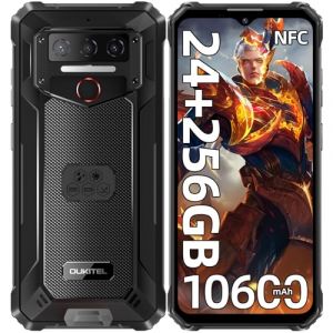 OUKITEL WP23 Plus Téléphone Portable Incassable 2025-24GO RAM+256GO ROM/1TO, Smartphone Incassable Batterie 10600mAh, Écran 6.52", Android 14 Telephone de Chantier Dual SIM/13MP/NFC/OTG/GPS - Noir (OUKITEL Super Store, neuf)