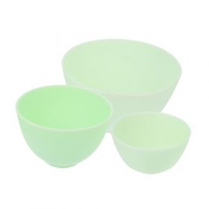 DECHOUS Bol De M&eacute;lange Masque Facial Diy Lot De 3 Tailles, Silicone Solide Anti-chute, Facile &agrave; Nettoyer, Multifonction Pour Soins Peau Et Salon De Beaut&eacute; (Delicious.C, neuf)