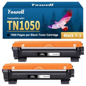 Yowell TN1050 TN-1050 Toner compatible avec Brother TN1050 TN 1050 pour DCP-1510 DCP-1612W DCP-1610W DCP-1512 pour MFC-1810 MFC-1810 pour HL-1110 HL-1210W HL-1212W HL-1112 (Noir - Lot de 2 (ZHCYMM, neuf)