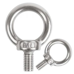 huruirui 5pcs Anneau de Levage M8 Boulon à Oeil Acier Inoxydable 304 A2-70 Anneau a Visser Piton à Oeil Filetage Mâle pour Fixation, Suspension Intérieur et Extérieur (huruirui, neuf)