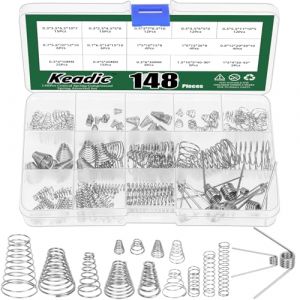Keadic Lot de 138 ressorts coniques &agrave; ressort compress&eacute; assorti, en acier inoxydable 304, ressorts de compression coniques, ressorts de compression coniques, ressort de compression &agrave; ressort conique (Keadic_Europe, neuf)