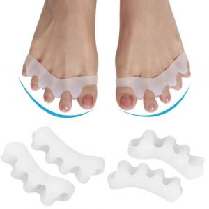 Separateur Orteil, 4 Pi&egrave;ces Ecarteur Orteil, Orthese Hallux Valgus, Correcteurs d'Orteils, Silicone Toe Spacer pour Corriger Orteils Tordus Superpos&eacute;s, Soulager Pression du Pied (QUQU JIANING, neuf)