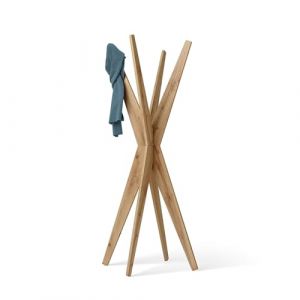 MOBILI FIVER, Porte-manteau sur pied Design, Emma, Bois Rustique, Porte-manteau pour Chambre, Couloir, Entrée, Made In Italy (Mobili Fiver, neuf)