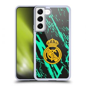 Head Case Designs sous Licence Officielle Real Madrid CF Vert Et Or Urbain Coque en Gel [Protection de Qualit&eacute; Militaire] Compatible avec Samsung Galaxy S22 5G Et Compatible avec MagSafe (eCell, neuf)