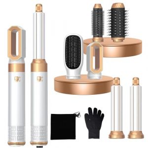 MogaWave Air Brush 6 en 1 Air Styler Pro Hair styler avec 1000W Seche Cheveux, Brosse Soufflante, Brosse Seche Cheveux, Brushing Brosse Soufflante, Boucleur a Cheveux, Brosse Brushing Soufflante (guangzhoulintingshangmao, neuf)