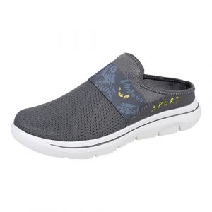 Pantoufles unisexes l&eacute;g&egrave;res et respirantes &agrave; enfiler - Antid&eacute;rapantes - Chaussures de jardin l&eacute;g&egrave;res - Chaussures de sant&eacute; l&eacute;g&egrave;res - Pour l'ext&eacute;rieur, la plage, la piscine - Sabots, gris fonc&eacute;, 41 EU (*xinhua*, neuf)