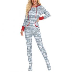 LKRSEEF Pilou Femme Pyjama Polaire Combinaison Hiver Sexy Onesie Pilou-Pilou Pijamas Coton Grande Taille Chaud Grenouill&egrave;re Adulte (LKRSEEF FASHION, neuf)