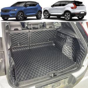 7DEEKEI Tapis de coffre et dossier arri&egrave;re antid&eacute;rapant pour Volvo XC40/2022-2024 Volvo C40 2018-2025 (7D CAR MATS, neuf)