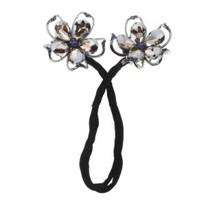 VICASKY Machine à Tresser Les Cheveux Strass Disque à Cheveux Pour Femme Chignon Décoré De Bijoux Façonneuse De Chignon Enroulé Couvre-chignon Bling (Micanties, neuf)