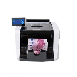 Agellic Compteuse de Billets | 4 voies Machine &agrave; Compter les Billets avec D&eacute;tecteur Faux Billet | Compteur de Billets 1000/min | Stylo Faux Billet Offert | Compteuse &agrave; Billet (MA SHOP EU, neuf)