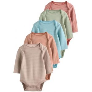 NEXT B&eacute;b&eacute; gar&ccedil;on Body &agrave; manches longues pour b&eacute;b&eacute;, lot de 5 Bleu/marron 6 Mois-9 Mois (Next Germany GmbH, neuf)