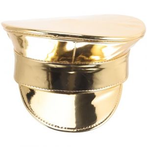 Garneck Casquette de Marin Dorée en PU Verni Chapeau de Marin pour Femme Taille Unique Chapeau de Fête Brillant pour Soirées Déguisées et Événements Costumés (Eerstra, neuf)