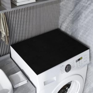 Housse de Machine &agrave; Laver,60 X 60 cm Housse Machine a Laver,Protection Machine a Laver,Tapis de Protection Antid&eacute;rapant pour Dessus de Machine &agrave; Laver,Douce et D&eacute;coupable,pour S&egrave;che-Linge (Noir) (Ahongjiayi, neuf)