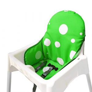 ZARPMA Housses de Siège Compatible Coussin pour Ikea Antilop Chaise Haute pour Bébé en Ne Comprend Pas La Chaise Haute et La Ceinture(Vert) (Ripe, neuf)