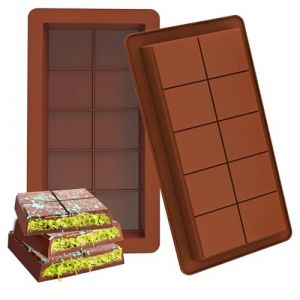 XOXVURI 2 Pièces Moule Tablette Chocolat Moule Chocolat Moule À Chocolat En Silicone Moule A Tablette Chocolat Moules Pour Faire Du Chocolat Fondant Gelée Morceaux De Chocolat Protéiné Barre (FASHU GNAHZ LTD, neuf)