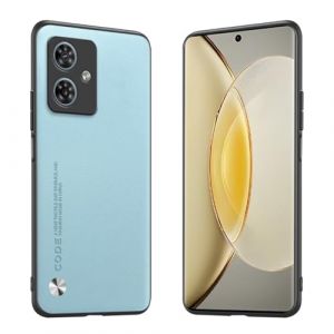 Longstong Étui Adapté à Motorola Moto G54 (6.5"), Housse Coque en Cuir Métallique de la Série Code - Bleu Clair (Longstong, neuf)