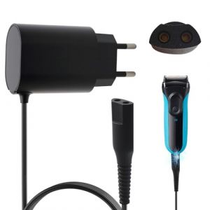 12V 0.4A Chargeur pour Braun Rasoir &Eacute;lectrique S&eacute;rie 9 8 7 6 5 4 3 2 1 Cordon de Recharge Remplacement avec 1M C&acirc;ble Alimentation Secteur Adaptateur pour Rasoir Braun Protection Multiple (YinPingLi, neuf)