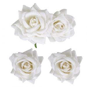 3 Pi&egrave;ces Barrette Fleur Blanche, Rose Blanche &Eacute;pingles Cheveux Broche Fleur, Artificielle Fleurs Hair Clips, Cheveux Accessoires pour Femmes et Filles Mariage Tea Party Saint Valentin Carnaval (MINGYANYA LIMITED, neuf)