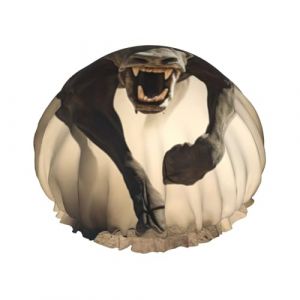 Bonnet de douche avec imprimé crâne de taureau pour femme, bonnet de bain réutilisable, bonnet de douche respirant, bonnet de douche réglable (PANGYJ2024, neuf)