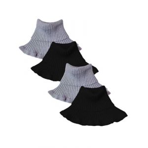 JAWSEU Faux Col Femme Hiver 4PCS Faux Col Roul&eacute; D&eacute;tachable Faux Cols Roul&eacute;s Amovible Faux Collier Blouse Femme Chic Et El&eacute;gant Tube &Eacute;charpe Hiver Stretch Cache-Cou Tour De Cou Faux Col Hiver Tricot&eacute; (Haptre, neuf)