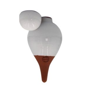 Ollas Lutton Olla Terre Cuite à Planter 40cl| Arrosage Autonome pour Plantes d'interrieur Ecologique & Economique | Système d'Irrigation Naturel | Autonomie 3 Jours | OYA Sabeur (Blanc) (Poterie Lutton - Poterie d'Irrigation - Ollas, neuf)