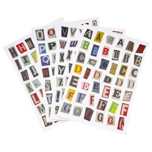 GETRICH 4 Feuilles 187 Pièces Lettres Autocollantes, Lettre Autocollantes Vinyle Lettres Adhésives Stickers Lettres Alphabet Stickers pour Cartes de Vœux Bricolage Scrapbooking Cadeau (TENG-store, neuf)