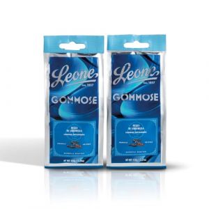 Leone depuis 1857 - Sachet Bonbons R&eacute;glisse &ndash; R&eacute;glisse Leone en forme de poisson - Bonbons Gommeux Ar&ocirc;matis&eacute;s &agrave; l'Anis - 2 Sacs de 150gr (2 x 150gr) (PASTIGLIE LEONE, neuf)