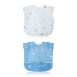 Little Dimsum Bavoirs Bebe avec Manches, Bavoir Manches Longue Bebe Bavoir Imperm&eacute;able B&eacute;b&eacute;, Tablier Peinture Enfant Convient aux Enfants de 6 Mois &agrave; 3 Ans (Little-Dimsum, neuf)