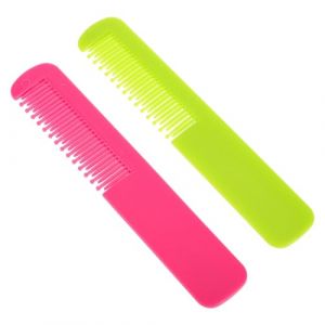 Sewroro Ensemble de 2 Peignes B&eacute;b&eacute; ABS Dents Arrondies Vert et Rose Fuchsia Peigne D&eacute;m&ecirc;lant Doux pour Cuir Chevelu Sensible Soin Cheveux -N&eacute; et Tout-Petit Trousse de Toilette Gar&ccedil;on (allDUO, neuf)