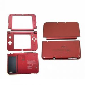 Hzxkqmil Kit de Coque de Remplacement pour Nintendo New 3DS XL Console, Bo&icirc;tier Sup&eacute;rieur/Inf&eacute;rieur Plaque de Boutons Couvercle de Batterie Accessoires pour Nintendo New 3DSXL (Rouge) (XKQwalmon, neuf)