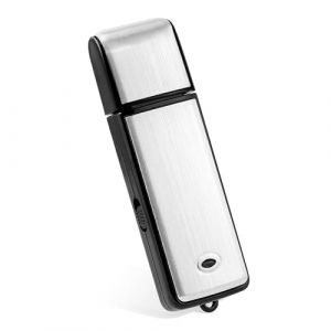 Helterfolg Dictaphone 8 Go – Enregistreur numérique à activation vocale avec réduction du bruit, boîtier en métal rechargeable par USB pour conférences, réunions (noir) (HOLZELINE, neuf)