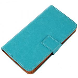 Gukas Housse Coque pour Logicom L-ement 403 4" PU Leather Cuir Etui Case Cover Flip Protection Portefeuille Wallet Bleu (jiayitonguk, neuf)