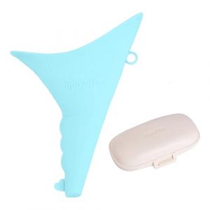 Urinoir femelle, entonnoir pour pipi femme, urinoir portable femme entonnoir en silicone, femmes debout jusqu'&agrave; pipi, r&eacute;utilisable urinoir femme, activit&eacute;s de plein air, camping, voyage, avec bo&icirc;te (LIYANHO, neuf)