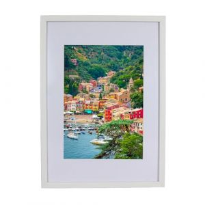 BD ART Cadre pour poster et photo 30x40 avec passe-partout 21x30 cm blanc A4 grand format MDF bois cadre photo moderne &agrave; suspendre au mur (BD ART, neuf)