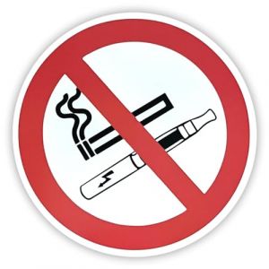 10 Stickers interdiction de fumer et vapoter autocollants Interdiction de fumer cigarette interdite autocollants rond 95 m interdit cigarette + Electronique &eacute;tiquette affiche panneau ne pas fumer (solutions-imprimerie, neuf)