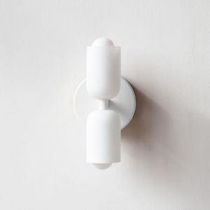 niuniaj Applique Murale Int&eacute;rieure 2 Flammes,Up Down Lampe Murale en M&eacute;tal,applique murale E27,Lampe Murale Moderne blanc pour Salon Chambre Couloir Balcon Escalier Restaurant bureau (NIUNIAJ, neuf)