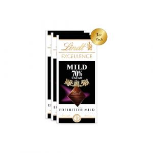 Lindt Chocolat EXCELLENCE doux 70% cacao – chocolat doux et amer, lot de 3 tableaux de 100 g – chocolat amer extra doux – Saveur de cacao intense | Chocolat foncé, végétalien (culture et vous95, neuf)