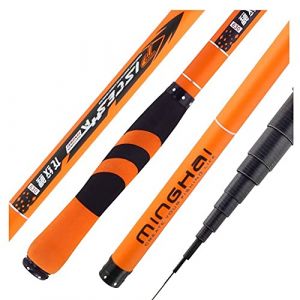 LUOSHUAI Cannes à PêChe à Main Tige de pêche télescopique de la Fibre de Carbone Polon-Carpe Ultralight Super Dur Travel 3.6/4.5/5.4/6.3/7.2m Canne A Peche Au Coup (Color : Orange, Length : 7.2 m) (LuoShuaiShangMao, neuf)