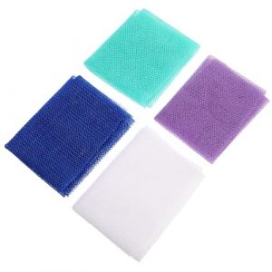 UKCOCO Lot De 4 Moufles De Toilette Exfoliants Japonerie 30x80 Cm Moufles De Bain Long Dos Serviette Exfoliante Multi-couleur Pour Sauna Et Bain Homme Et Femme (Gaporgira, neuf)