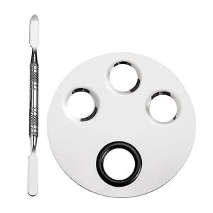 ELAYARD 1ensemble Palette De Maquillage Inoxydable Avec Tige De Mélange Double Pour Art Ongulaire Et Fond De Teint Kit Pratique Pour Salon Et Usage Personnel (Heyyii, neuf)