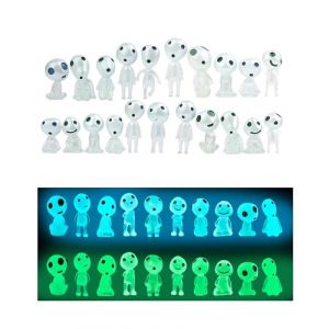 Yotlein 20 Pièces Lumineux Arbre Elfes, Elfes d'arbre Lumineux, Statues de Jardin Fantômes en Résine, RéSine Princesse Mononoke, Mini Décoration de Jardin, pour Plantes en Pot, Chambre à Coucher (LGS MARKET, neuf)