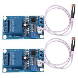 YINETTECH 2 Modules de Résistance Photosensible 5 V XH-M131 Module de Contrôle de La Lumière Interrupteur de Contrôle de La Lumière Module de Relais de Photorésistance Contrôle Automatique (E-NETTECH, neuf)