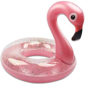 zhang xin Bou&eacute;e de natation gonflable flamant rose &agrave; paillettes - Bou&eacute;e de natation - Flotteur gonflable pour piscine - Piscine - Anneau gonflable - Pour adultes et enfants - Pour f&ecirc;te de piscine (JUBAORONG, neuf)