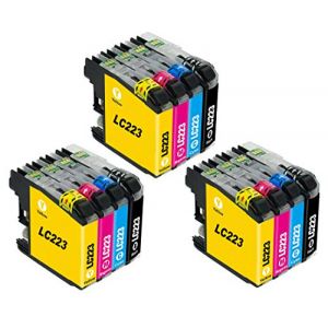 Bergsan 12 Cartouche d'encre Compatible pour Brother LC223 pour Brother MFC-J5320DW DCP-J4120DW MFC-J480DW MFC-J5720DW MFC-J5625DW MFC-J4620DW MFC-J4420DW MFC-J880DW DCP-J562DW MFC-J5620DW MFC-J680DW (Bergsan, neuf)